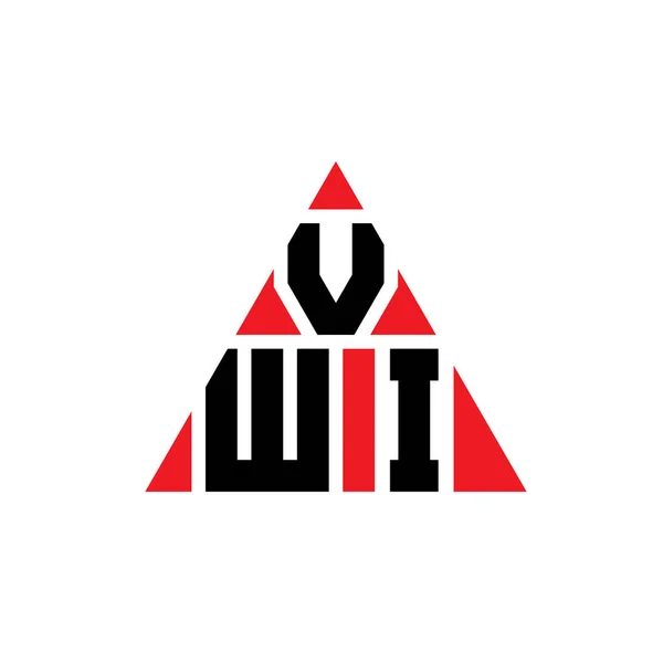 Vwi Треугольник Письмо Логотип Дизайн Треугольной Формы Монограмма Дизайна Логотипа — стоковый вектор