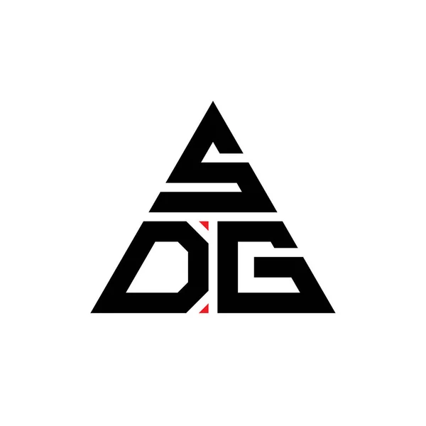 三角形のSdgs三角形のロゴデザイン Sdgs三角形のロゴデザインモノグラム 赤い色のSdg三角形ベクトルロゴテンプレート Sdgs三角形のロゴシンプル エレガントで豪華なロゴ — ストックベクタ