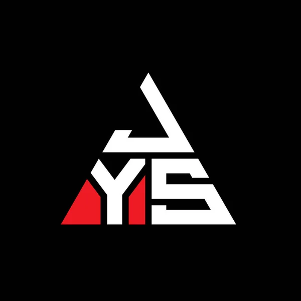 Jys三角形字母标志设计与三角形形状 Jys三角形标志设计单字 Jys三角形矢量标识模板与红色 Jys三角标识简单 豪华的标志 — 图库矢量图片