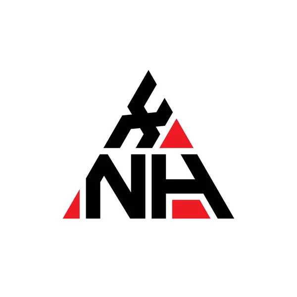 Xnh Triangel Bokstav Logotyp Design Med Triangel Form Xnh Triangel — Stock vektor