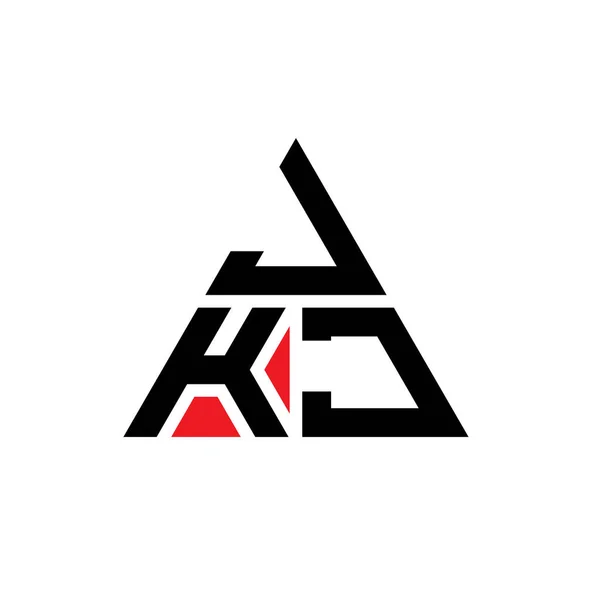 Jkj Driehoekig Logo Met Driehoekige Vorm Jkj Driehoekig Logo Ontwerp — Stockvector