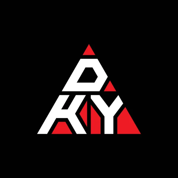 Dky Треугольник Письмо Логотип Дизайн Треугольной Формы Монограмма Дизайна Логотипа — стоковый вектор