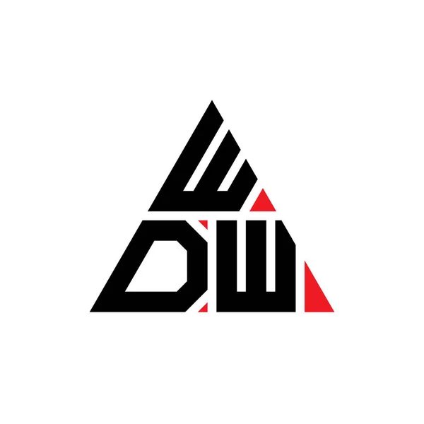 Wdw Triangle Letter Logo Design Triangle Shape Wdw Triangle Logo — Stock Vector