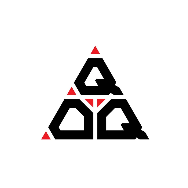 三角形をしたQoq三角形の文字ロゴデザイン Qoq三角形のロゴデザインモノグラム 赤い色のQoq三角形ベクトルロゴテンプレート Qoq三角形のロゴシンプル エレガントで豪華なロゴ — ストックベクタ