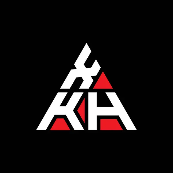Üçgen Şekilli Xkh Üçgen Harf Logosu Tasarımı Xkh Üçgen Logo — Stok Vektör