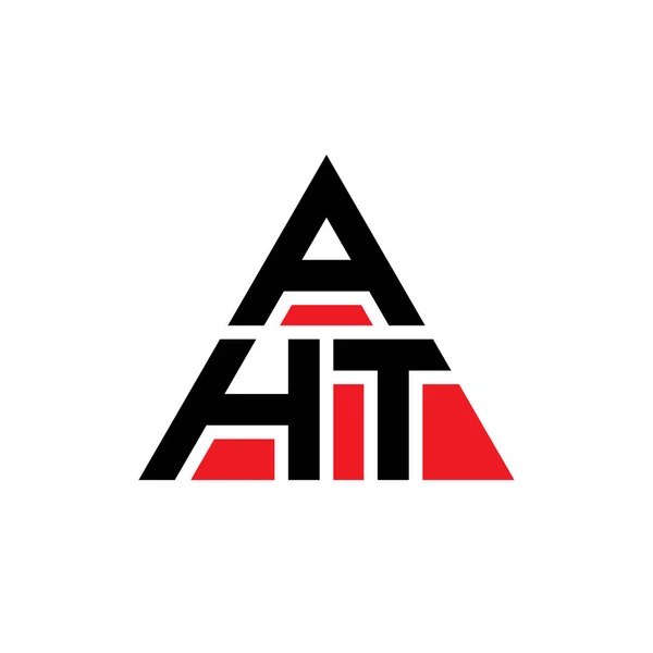Aht Dreieck Buchstabe Logo Design Mit Dreieck Form Aht Dreieck — Stockvektor