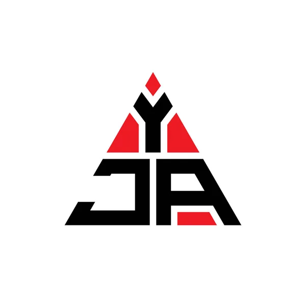 Yja Triangle Lettre Logo Design Avec Forme Triangle Yja Triangle — Image vectorielle
