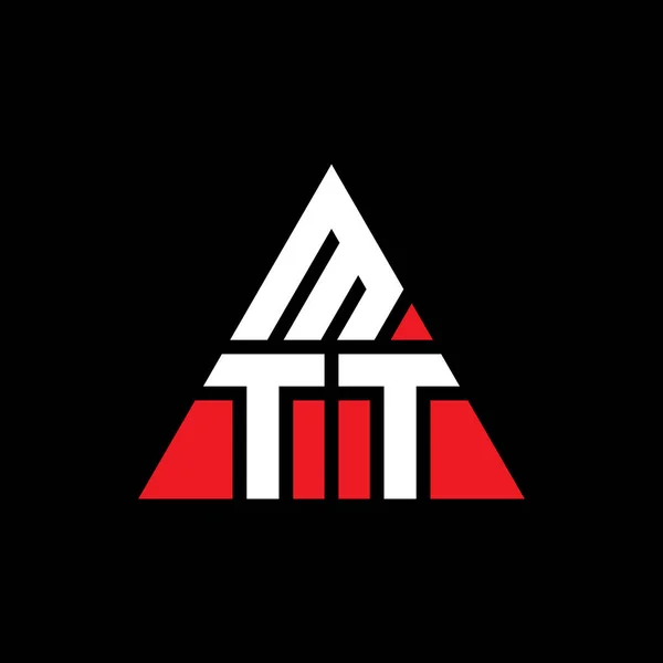 Üçgen Şekilli Mtt Üçgen Harf Logosu Tasarımı Mtt Üçgen Logo — Stok Vektör
