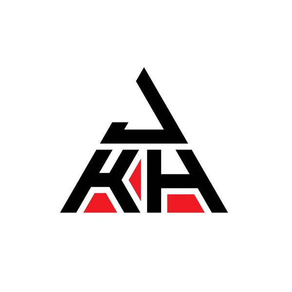 Üçgen Şekilli Jkh Üçgen Harf Logosu Tasarımı Jkh Üçgen Logo — Stok Vektör