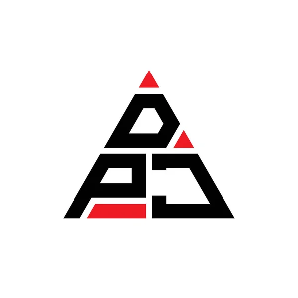 Design Trojúhelníkového Písmene Dpj Trojúhelníkovým Tvarem Dpj Trojúhelník Logo Design — Stockový vektor
