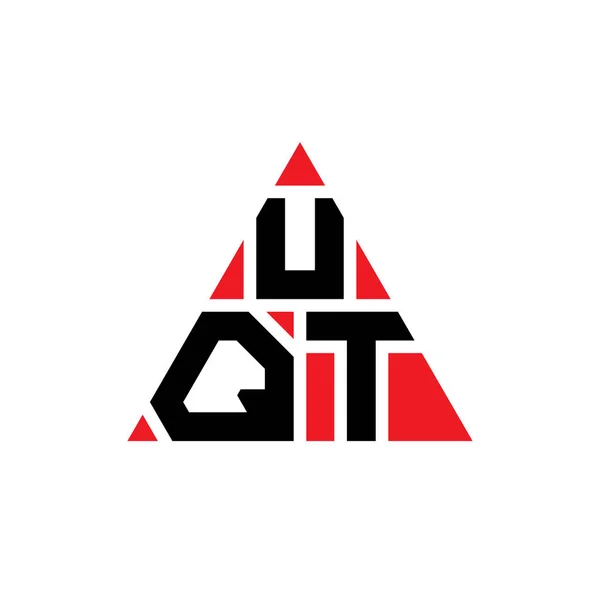 Üçgen Şekilli Uqt Üçgen Harf Logosu Tasarımı Uqt Üçgen Logo — Stok Vektör