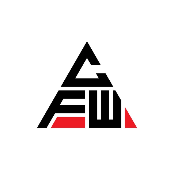 Cfw Дизайн Логотипу Літер Трикутників Формою Трикутника Монограма Дизайну Логотипу — стоковий вектор