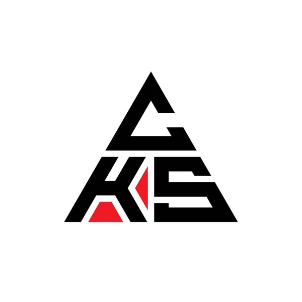 Návrh Trojúhelníkového Písmene Cks Trojúhelníkovým Tvarem Cks Trojúhelník Logo Design — Stockový vektor