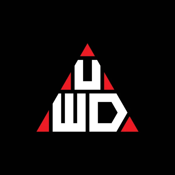 Uwd Triangle Letter Logo Design Triangle Shape Uwd Triangle Logo — Stock Vector