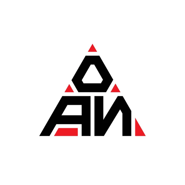 Oan Dreieck Buchstabe Logo Design Mit Dreieck Form Oan Dreieck — Stockvektor