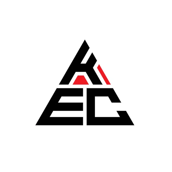 Kec Driehoekig Logo Met Driehoekige Vorm Kec Driehoek Logo Ontwerp — Stockvector