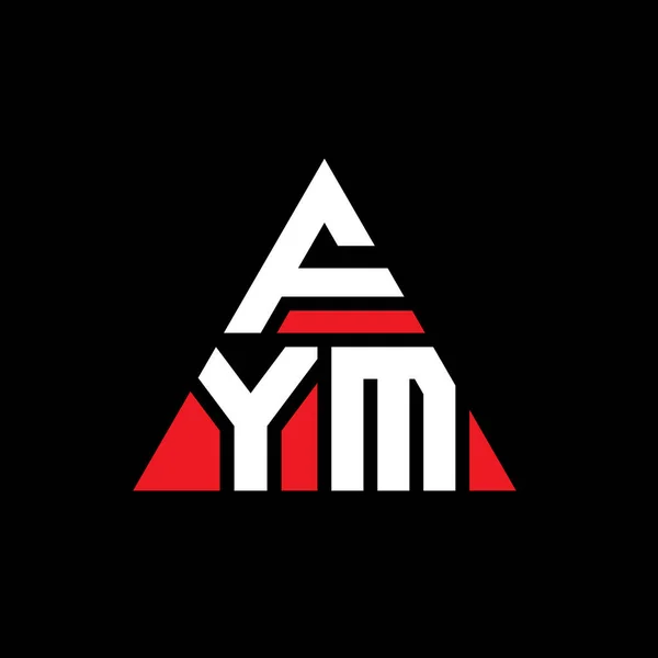 Fym Трикутний Дизайн Логотипу Букви Формою Трикутника Форма Логотипу Fym — стоковий вектор