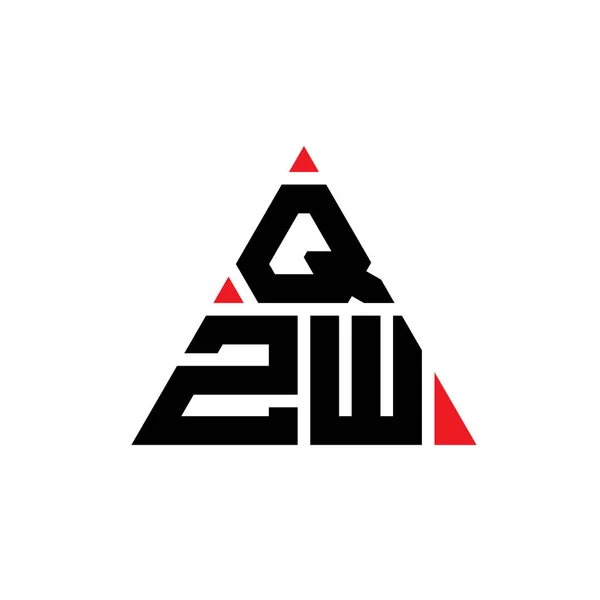 Qzw Triangle Letter Logo Design Triangle Shape Qzw Triangle Logo — Stock Vector