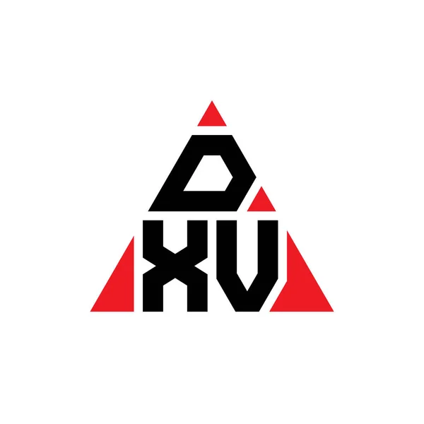 Üçgen Şekilli Dxv Üçgen Harf Logosu Tasarımı Dxv Üçgen Logo — Stok Vektör