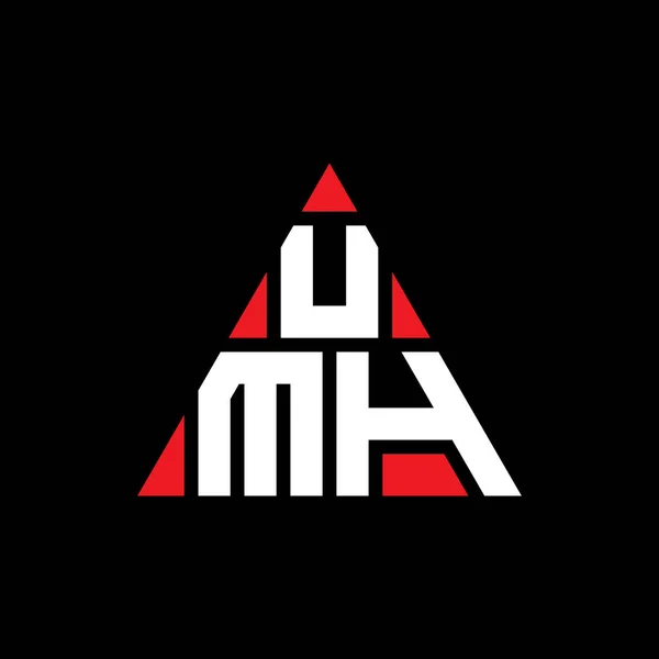 Design Del Logo Della Lettera Triangolo Umh Con Forma Triangolo — Vettoriale Stock