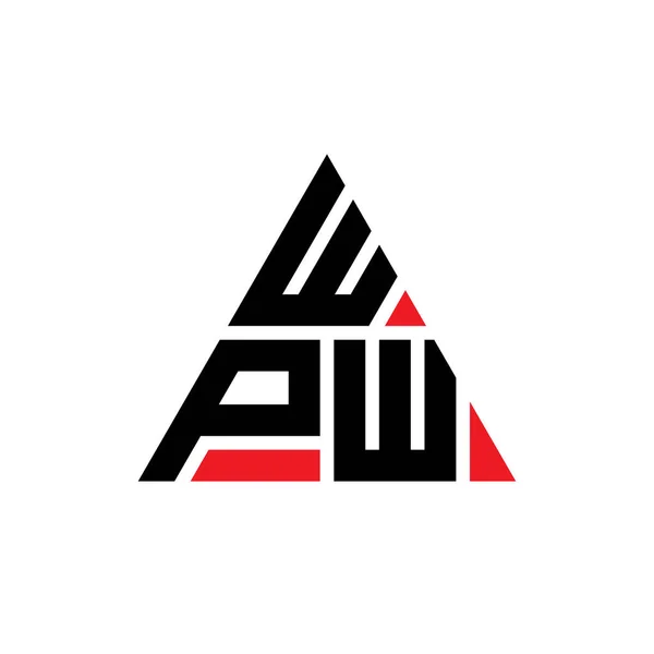 Design Del Logo Della Lettera Triangolo Wpw Con Forma Triangolo — Vettoriale Stock
