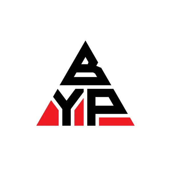 Diseño Del Logotipo Letra Triángulo Byp Con Forma Triángulo Monograma — Vector de stock