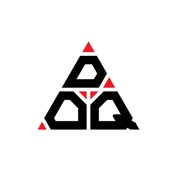 三角形のDoq三角形のロゴデザイン Doq三角形ロゴデザインモノグラム 赤い色のDoq三角形ベクトルロゴテンプレート Doq三角形のロゴシンプル エレガントで豪華なロゴ — ストックベクタ