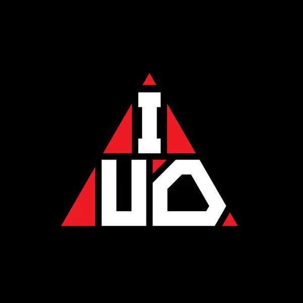 Iuo Triangel Bokstav Logotyp Design Med Triangel Form Monogram Med — Stock vektor