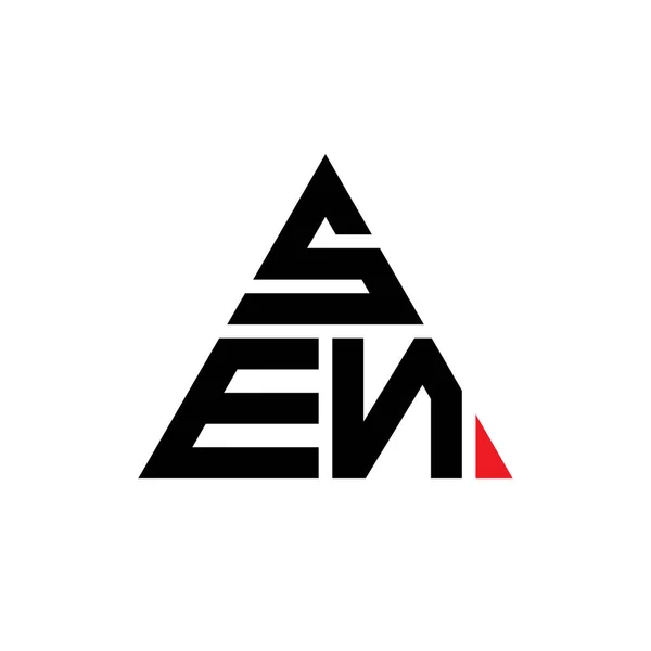 Sen Дизайн Літер Трикутника Формою Трикутника Sen Triangle Logo Monogram — стоковий вектор