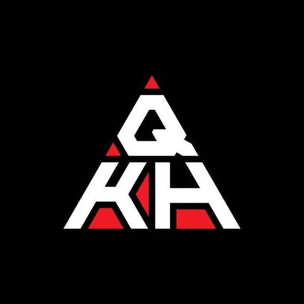 Üçgen Şekilli Qkh Üçgen Harf Logosu Tasarımı Qkh Üçgen Logo — Stok Vektör