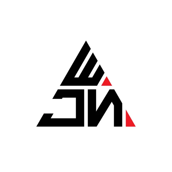 Wjn Трикутний Логотип Букви Дизайн Формою Трикутника Wjn Трикутник Логотип — стоковий вектор