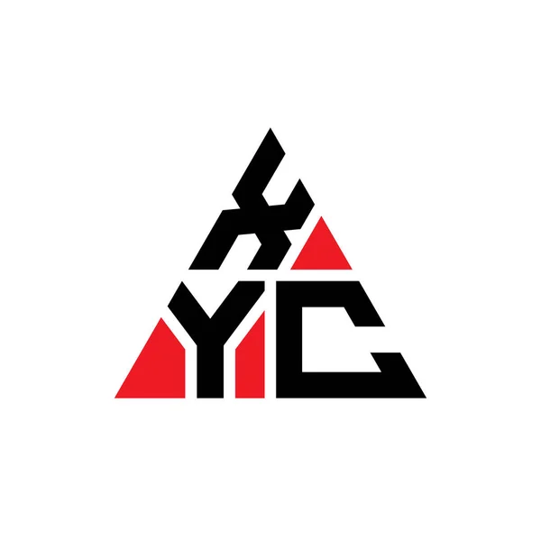 Xyc Треугольник Письмо Логотип Дизайн Треугольной Формы Монограмма Логотипа Треугольника — стоковый вектор