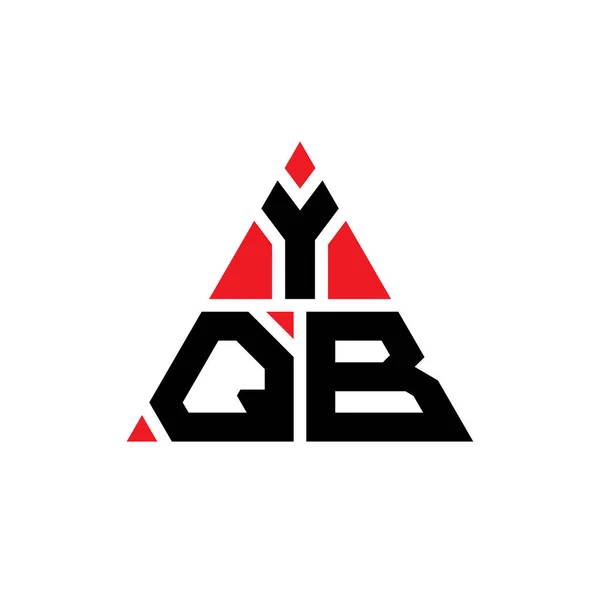 Yqb Dreieck Buchstabe Logo Design Mit Dreieck Form Yqb Dreieck — Stockvektor