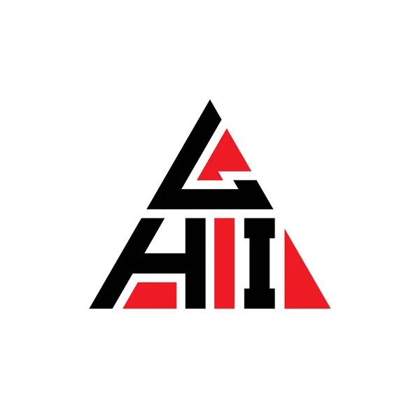 Lhi Triangle Letter Logo Design Triangle Shape Lhi Triangle Logo — Stock Vector
