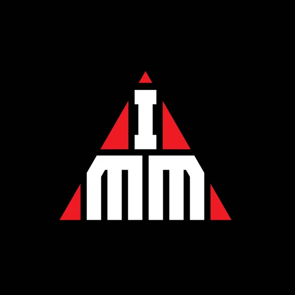Imm三角形字母标识设计与三角形形状 Imm三角形徽标设计 Imm三角形矢量标识模板与红色 Imm三角标识简单 豪华的标志 — 图库矢量图片