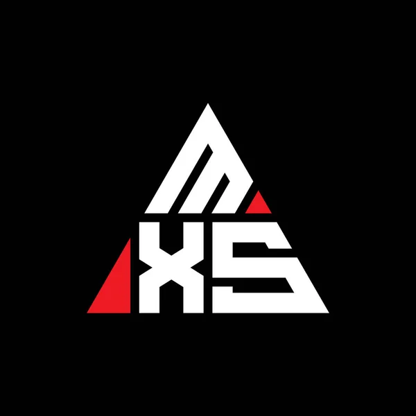 三角形の形をしたMxs三角形の文字ロゴデザイン Mxs三角形ロゴデザインモノグラム Mxs赤い色の三角形ベクトルロゴテンプレート Mxs 三角形のロゴシンプル エレガントで豪華なロゴ — ストックベクタ