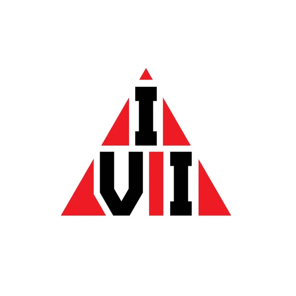 Ivi Triangel Bokstav Logotyp Design Med Triangel Form Ivi Triangel — Stock vektor