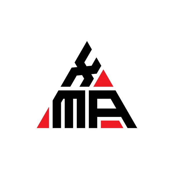 Xma 삼각형 디자인에 삼각형 있습니다 Xma 디자인 모노그램 Xma 삼각형 — 스톡 벡터