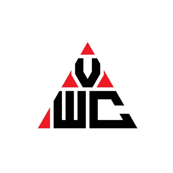 Vwc Треугольник Письмо Дизайн Логотипа Треугольной Формы Монограмма Логотипом Треугольника — стоковый вектор