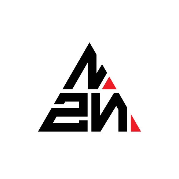 Diseño Del Logotipo Letra Del Triángulo Nzn Con Forma Triángulo — Vector de stock