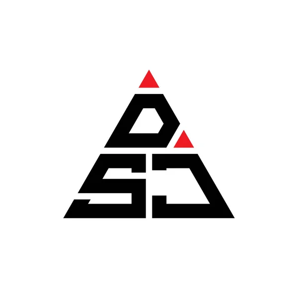 Design Logotipo Letra Triângulo Dsj Com Forma Triângulo Monograma Projeto — Vetor de Stock