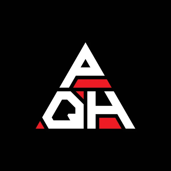 Diseño Del Logotipo Letra Del Triángulo Pqh Con Forma Triángulo — Archivo Imágenes Vectoriales