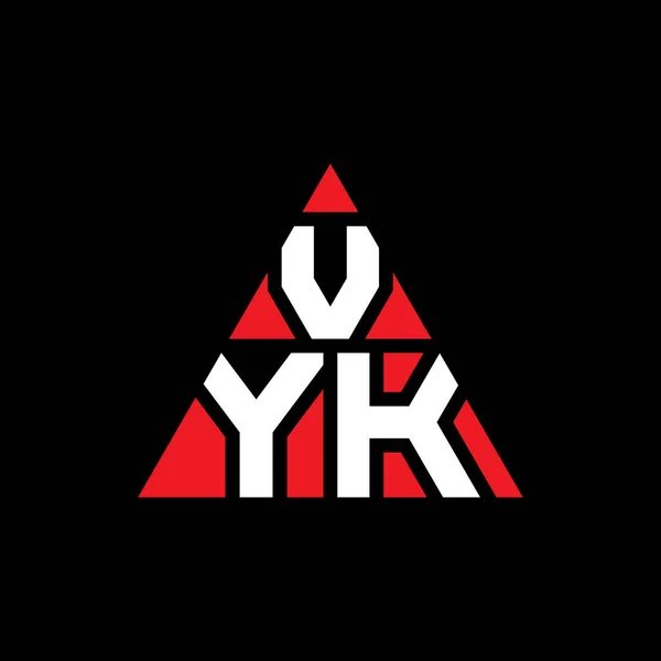 Vyk 삼각형 디자인 삼각형 Vyk 삼각형 디자인 모노그램 Vyk 삼각형 — 스톡 벡터