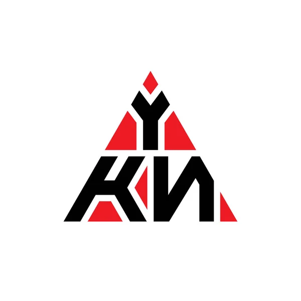 Design Logotipo Letra Triângulo Ykn Com Forma Triângulo Monograma Projeto — Vetor de Stock