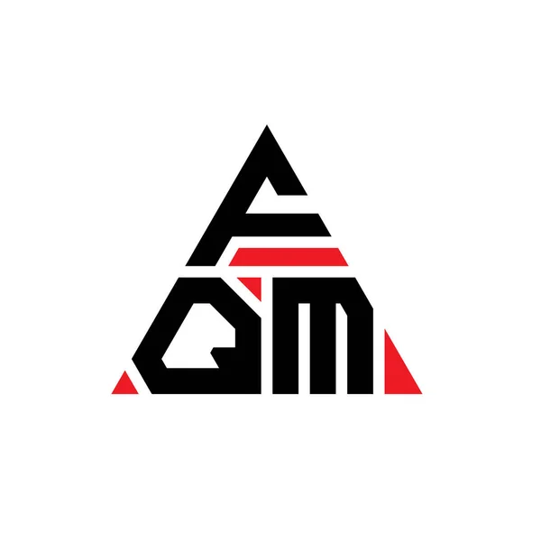 Trójkątna Konstrukcja Logo Litery Fqm Kształcie Trójkąta Monografia Logo Trójkąta — Wektor stockowy