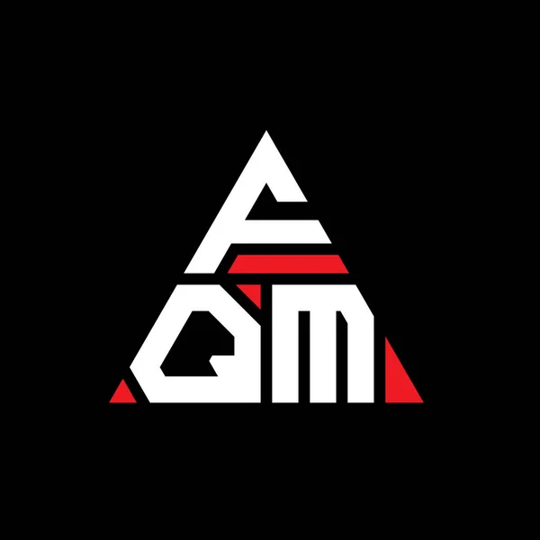 Design Logotipo Letra Triângulo Fqm Com Forma Triângulo Monograma Projeto — Vetor de Stock