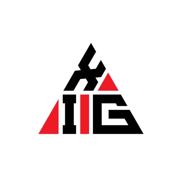 Xig Driehoekig Logo Met Driehoekige Vorm Xig Driehoekig Logo Ontwerp — Stockvector