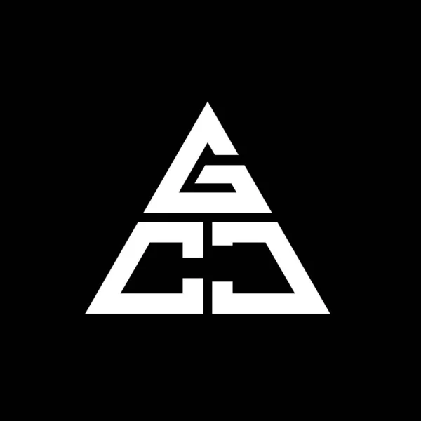 Gcj Triangle Letter Logo Design Triangle Shape Gcj Triangle Logo — Stock Vector