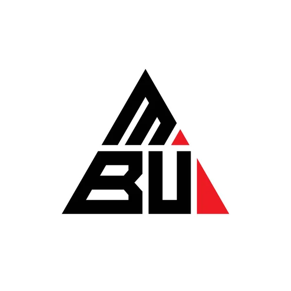 Mbu 삼각형 디자인 삼각형 Mbu 삼각형 디자인 모노그램 Mbu 삼각형 — 스톡 벡터