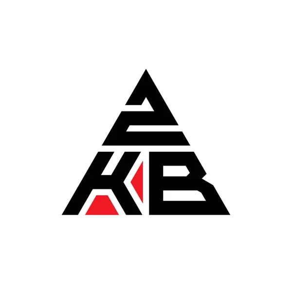 Zkb Lettre Triangle Logo Design Avec Forme Triangle Zkb Logo — Image vectorielle